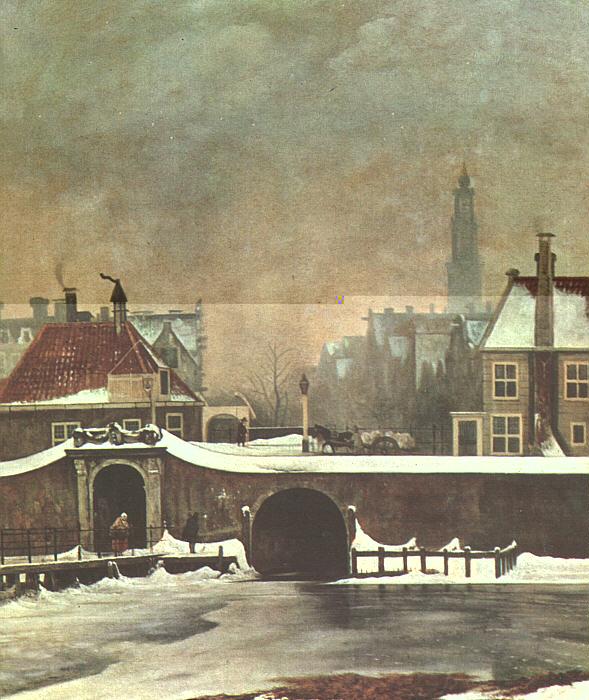 Wouter Johannes van Troostwijk The Raampoortje Gate at Amsterdam Norge oil painting art